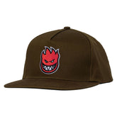 Spitfire - Big Head Fill Adjustable Snapback (Brown/Red)