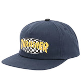 Thrasher -  Checkered Oval Snapback (Navy)