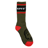 Spitfire - Classic '87 Big Head Socks (Olive/Black/Red)
