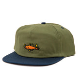 Krooked - Mermaid Fish Snapback (Olive)
