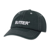 Butter Goods - Rounded Logo 6 Panel Cap (Washed Black)