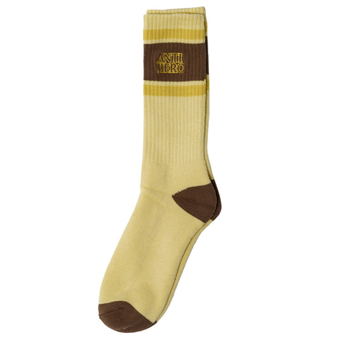 Anti Hero - Block Hero Outline Socks (Cream/Brown)