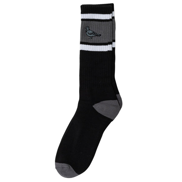 Anti Hero - Basic Pigeon Embroidered Socks (Black/Green)