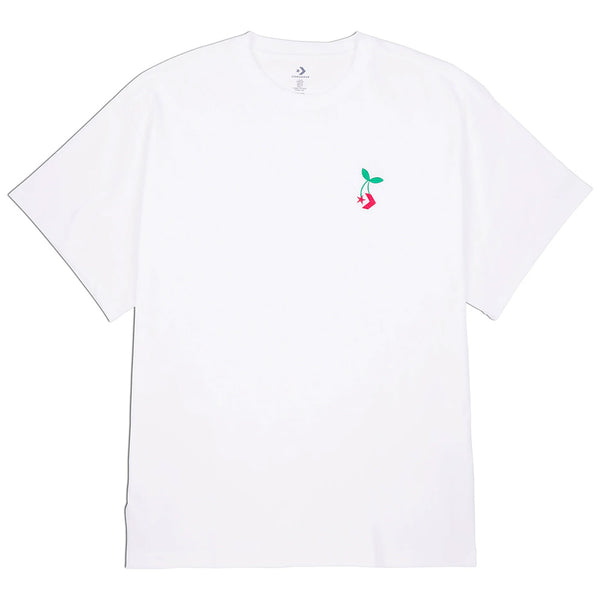 Converse - Embroidered Star Chevron Cherry Loose Fit Tee (White)