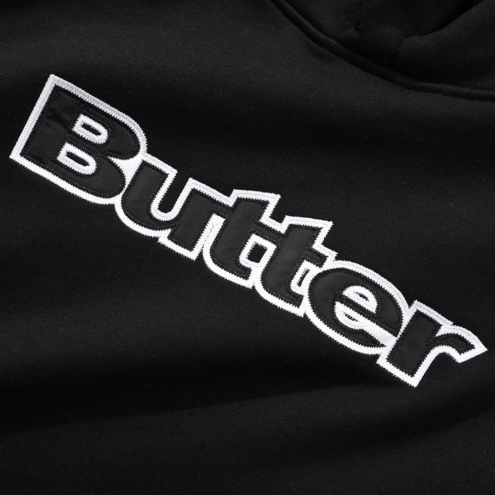 Butter Goods - Satin Logo Applique Pullover Hood (Black