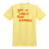 Krooked - Strait Eyes Tee (Banana/Orange)