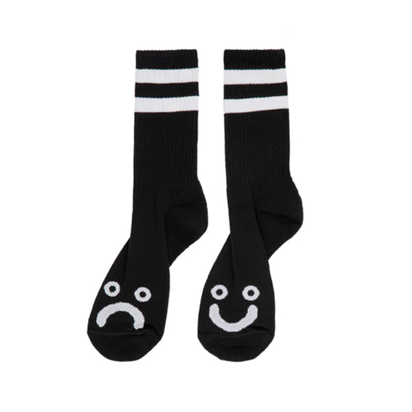 Polar Skate Co - Happy Sad Socks Long (Black)